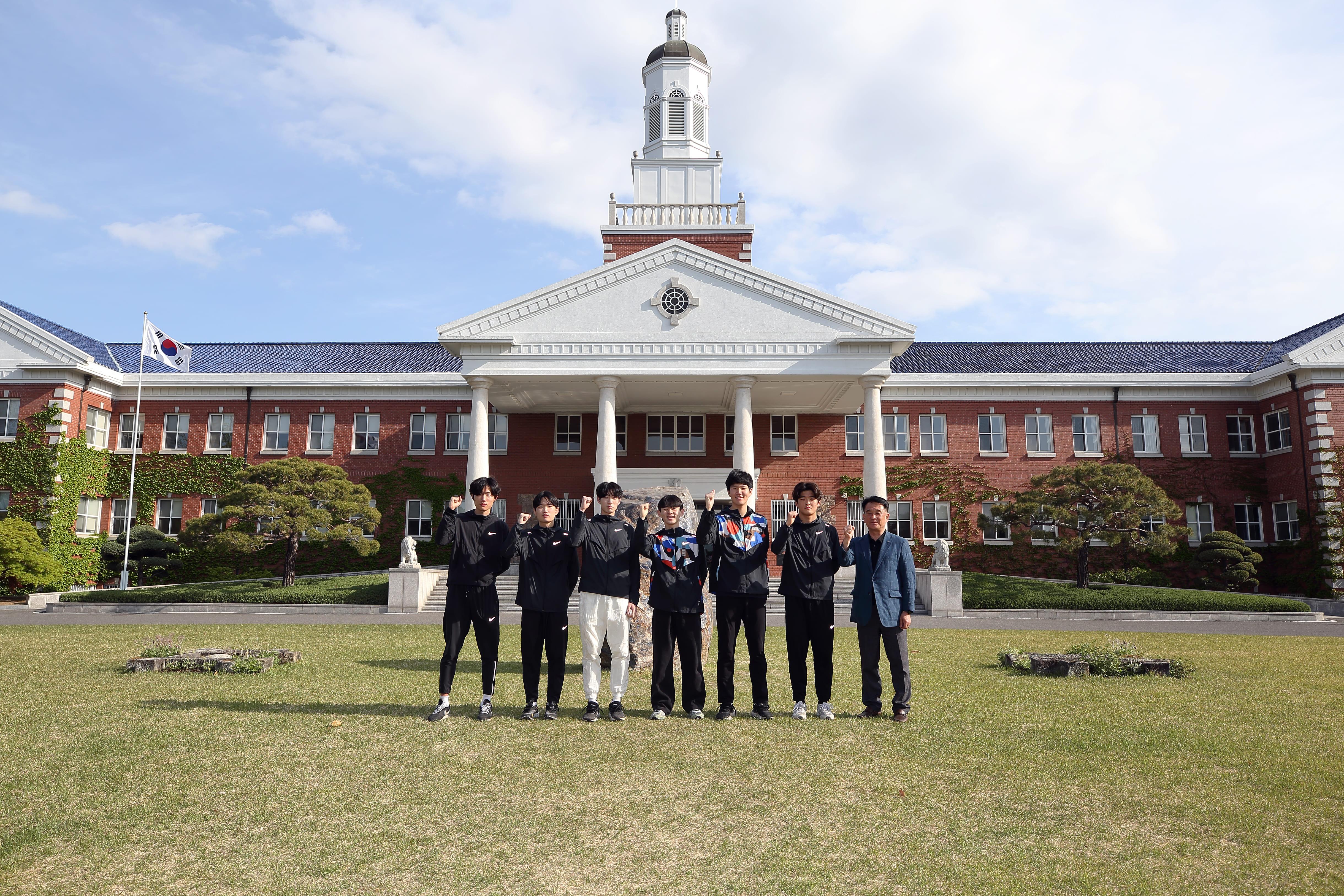 육상부 단체사진